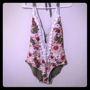 Lace Cut Out Swimsuit